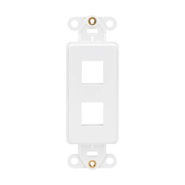 d9d46d7161d8b1fc48494f3053c9fe07 Tripp Lite series Center Plate Insert, Decora Style - Vertical, 2 Ports, TAA