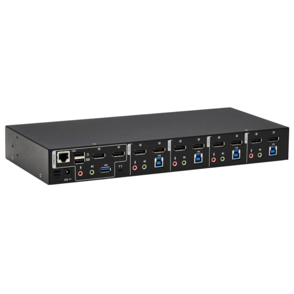 Tripp Lite series 4-Port DisplayPort Dual-Display KVM Switch - 4K 60 Hz, USB 3.2 Gen 1, HDCP 2.2, USB Sharing, TAA