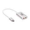 da302319e109d6c0cf76d3292d44a894 Tripp Lite series 2-Port USB-C to 3.5 mm Stereo Audio Adapter - USB 2.0, Silver