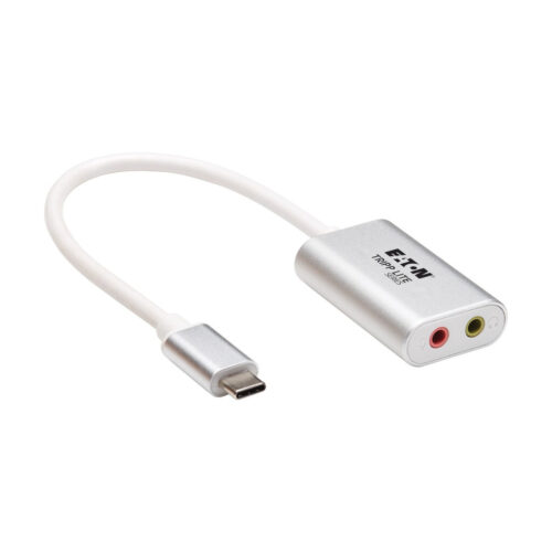 Tripp Lite series 2-Port USB-C to 3.5 mm Stereo Audio Adapter - USB 2.0, Silver