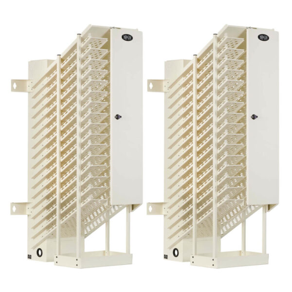 16-Device AC Charging Towers for Chromebooks - Open Frame, White, 2 Pack (32 Devices Total)