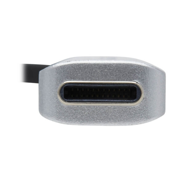 da91c2a39594f0e6d9d76203a27f4713 Tripp Lite series 4-Port USB-C Hub with Laptop Stand - USB 3.x (5Gbps), 4x USB-A Ports, Thunderbolt 3 Compatible, 100W PD Charging, Silver