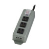 Tripp Lite series Industrial Power Strip, 3-Outlet, 9 ft. (2.7 m) Cord, NEMA 5-15P Plug, Switch Guard