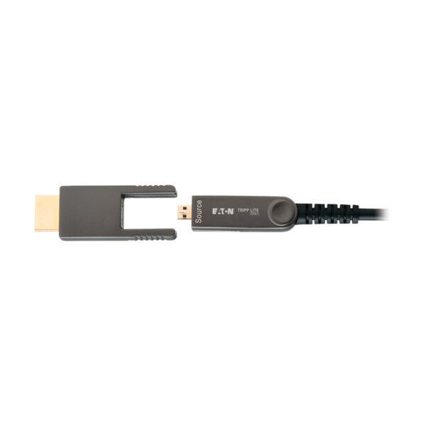 Tripp Lite series 8K HDMI Fiber Active Optical Cable (AOC) with Detachable Connectors (M/M) - 8K UHD @ 60 Hz, HDR, HDCP 2.3, Black, 10 m (33 ft.)