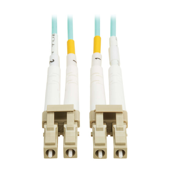 dae359153c166205fa90ffc77ad24740 Tripp Lite series 10Gb/40Gb/100Gb Duplex Multimode 50/125 OM4 LSZH Fiber Patch Cable (LC/LC), Aqua, 3M (9.8 ft.), TAA