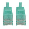 db2fd3ea0435709206113bec6b90c000-2 Tripp Lite series Cat6a 10G Snagless Molded Slim UTP Ethernet Cable (RJ45 M/M), PoE, Aqua, 10 ft. (3.1 m)