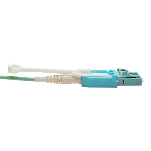 Tripp Lite series MTP/MPO Fan-out Cable with Push/Pull Tab Connectors, MTP/MPO to 4xLC, 40GbE, 40GBASE-SR4,OM3 Plenum-rated - Aqua, 3M (9.84 ft.)