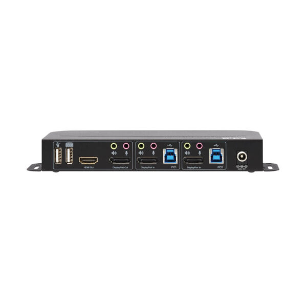 Tripp Lite series 2-Port DisplayPort/USB KVM Switch - 4K 60 Hz, HDR, HDCP 2.2, IR, DP 1.4, USB Sharing, USB 3.0 Cables