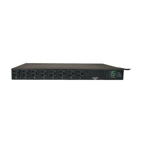 Tripp Lite series 1.4kW Single-Phase Local Metered Automatic Transfer Switch PDU, 2 120V 5-15P 15A Inputs, 8 5-15R Outputs, 1U, TAA