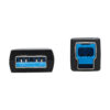 Tripp Lite series USB 3.2 Gen 1 Plenum-Rated Fiber Active Optical Cable (AOC) - 5 Gbps, (A to B M/M), Black, 15 m