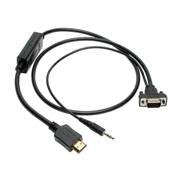 dc21a8a6471631f855753584147fce49 Tripp Lite series HDMI to VGA + Audio Active Adapter Cable (HDMI to Low-Profile HD15 + 3.5 mm M/M), 6 ft. (1.8 m), TAA