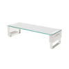 Tripp Lite series Monitor Riser for Desk - Height Adjustable, Glass Top, USB and Audio Ports