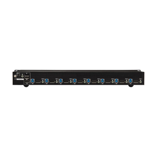 Tripp Lite series 8-Port DisplayPort/USB KVM Switch with Audio/Video and USB Peripheral Sharing, 4K 60 Hz, 1U Rack-Mount, TAA