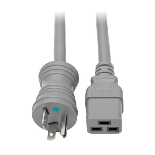 dc7d820323bfee04982b39a424cd8dac Tripp Lite series Hospital-Grade Power Cord, NEMA 5-20P to C19 - Heavy-Duty, Green Dot, 20A, 125V, 12 AWG, 6 ft. (1.83 m), Gray