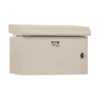 dcbe4bc9146b409f57c9d8af072346c0 Tripp Lite series SmartRack Industrial Enclosure - NEMA 3R, Wall Mount, Metal, Locking, Hinged Back, Fan With Thermal Switch, 28 in. Depth, 6U, Gray