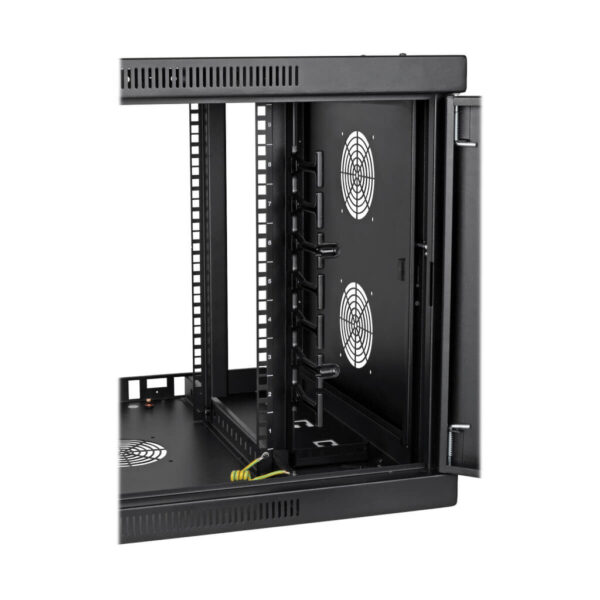 Tripp Lite series SmartRack 9U Low-Profile Switch-Depth-Plus Wall-Mount Mini Rack Enclosure, Wide