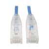 Tripp Lite series Cat6 Gigabit Snagless Slim UTP Ethernet Cable (RJ45 M/M), PoE, Blue, 10 ft. (3.05 m)