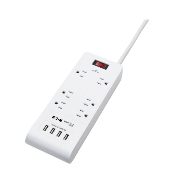 dce6b537bb8d09656fa96e3d2af15956 Tripp Lite TLP64USBRA15 surge protector White 6 AC outlet(s) 110 - 125 V 4,57 m