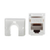 dd1b053a4de1170f536762160e699de2 Tripp Lite series Cat6a Keystone Jack - 4PPoE Compliant, 110/Krone, 568A/B, RJ45 Ethernet, White, TAA