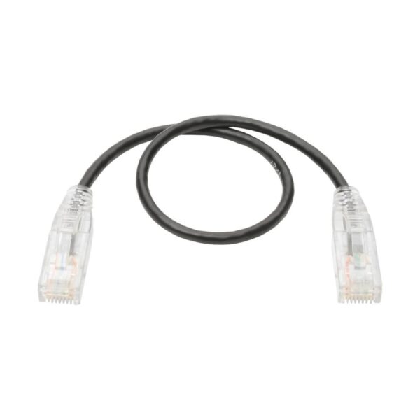 Tripp Lite series Cat6 Gigabit Snagless Slim UTP Ethernet Cable (RJ45 M/M), PoE, Black, 1 ft. (0.31 m)