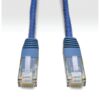 dd38f46c9b1d7420d464de7245fbf267 Tripp Lite series Cat6 Gigabit Molded (UTP) Ethernet Cable (RJ45 M/M), PoE, Blue, 1 ft. (0.31 m)