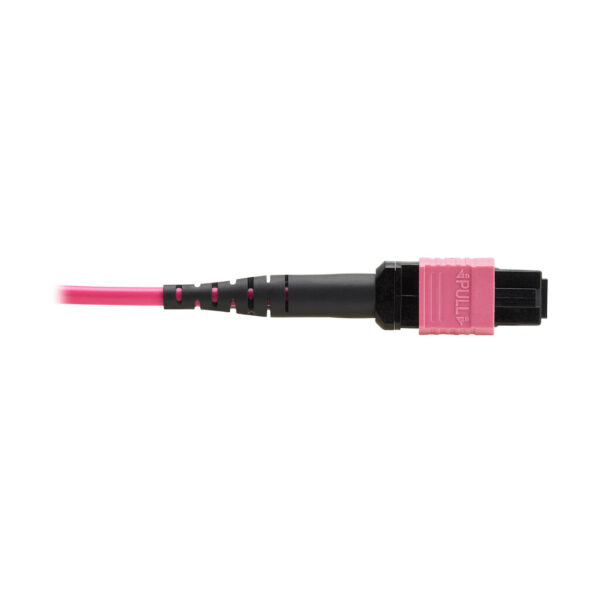 dd86aac4c3ee322747af3ea9d1e91697 Tripp Lite series 100G Multimode 50/125 OM4 Fiber Optic Cable (12F MTP/MPO-PC F/F), OFNP, Magenta, 5 m (16.4 ft.), TAA