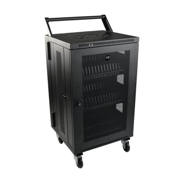 Tripp Lite series Mobile Cart Conversion Kit with Handle, Casters and Power Cord Manager for Tablet/Chromebook Charging Stations