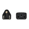 dd97c81a8eb1905658f251851b953fe2-1 Tripp Lite series Computer Power Cord, NEMA 5-15P to C13 - 10A, 125V, 18 AWG, 1 ft. (0.31 m), Black