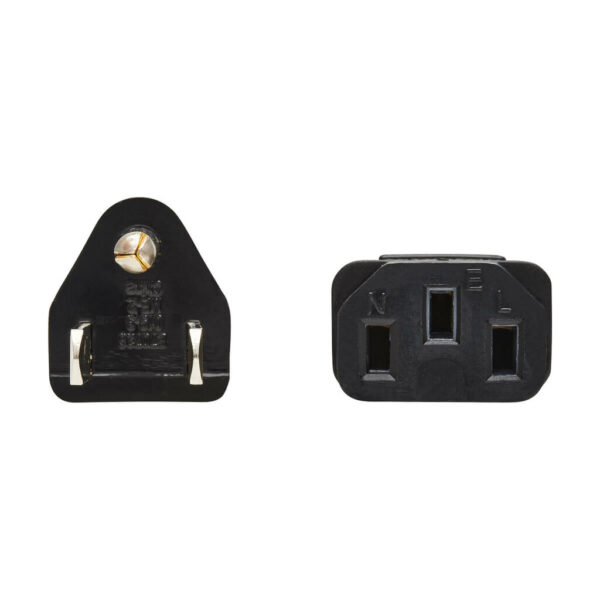 Tripp Lite series Desktop Computer AC Power Cable, NEMA 5-15P to C13 - 13A, 125V, 16 AWG, 2 ft. (0.61 m), Black