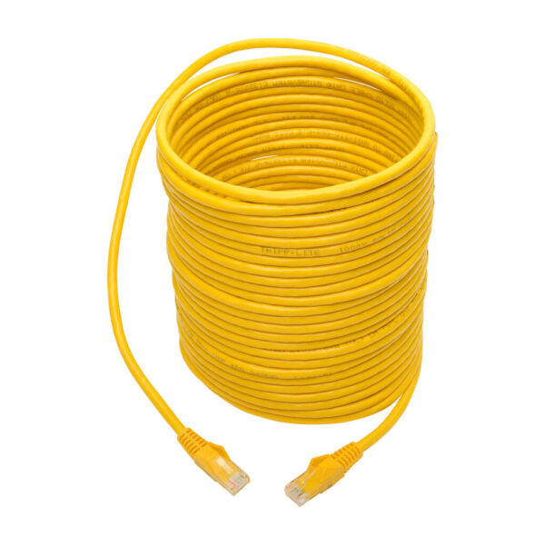 ddc5ff9dd11a30ac3eda723c7f4e54a8 Tripp Lite series Cat6 Gigabit Snagless Molded (UTP) Ethernet Cable (RJ45 M/M), PoE, Yellow, 35 ft. (10.67 m)