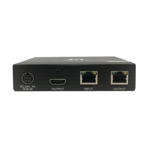 Tripp Lite series HDMI over Cat6 Receiver with Repeater, 4K 60Hz, HDR, 4:4:4, IR Transceiver, PoC, HDCP 2.2, 230 ft., TAA