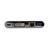 de1af7f0e55a6a285ce0139d7cf46d6b Tripp Lite series USB-C Multiport Adapter, DVI, USB 3.x (5Gbps) Hub Port, Gbe and PD Charging, Black