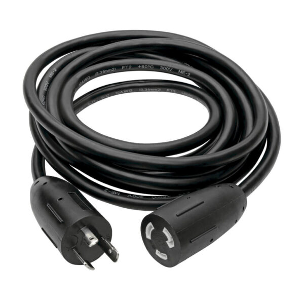Tripp Lite series Power Extension Cord, NEMA L5-20P to NEMA L5-20R- Heavy-Duty, 20A, 125V, 12 AWG, 15 ft. (4.57 m), Black, Locking Connectors