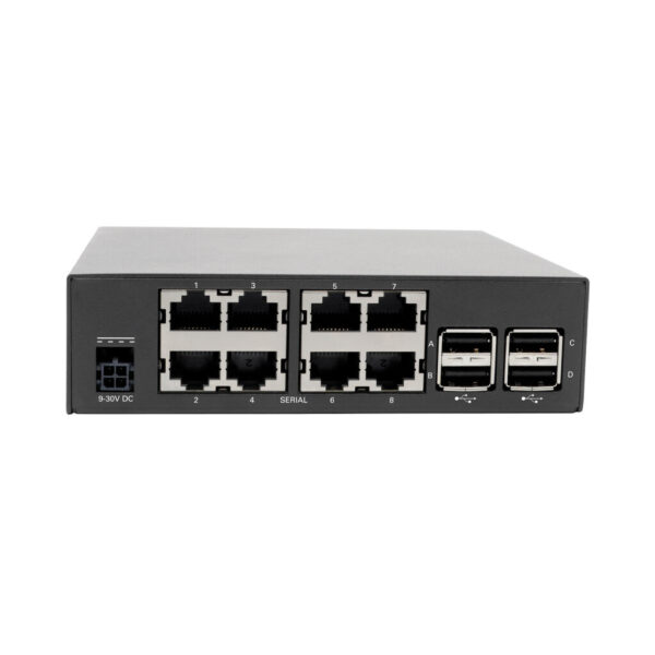 de7060921b553839a12fba0d924ba6c7 Tripp Lite series 8-Port Console Server with Built-In Modem, Dual GbE NIC, 4Gb Flash and Dual SFP, TAA