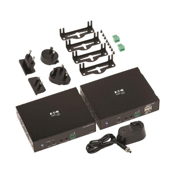 Tripp Lite series HDMI over Fiber Extender Kit, Transmitter/Receiver, 4K 60 Hz, 4:4:4, RS-232, IR, Multimode LC, 985 ft. (300 m)