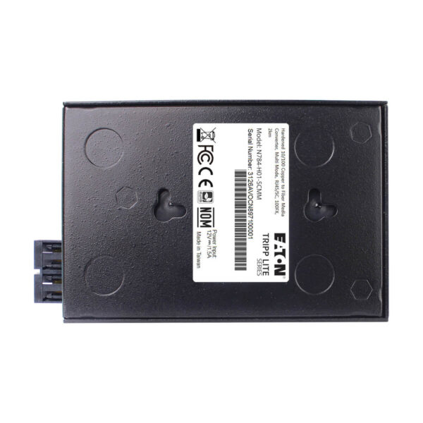 Tripp Lite series Hardened Copper to Fiber Media Converter - 10/100 Mbps, RJ45/SC Multimode, -10° to 60°C, 2 km (1.2 mi.), TAA