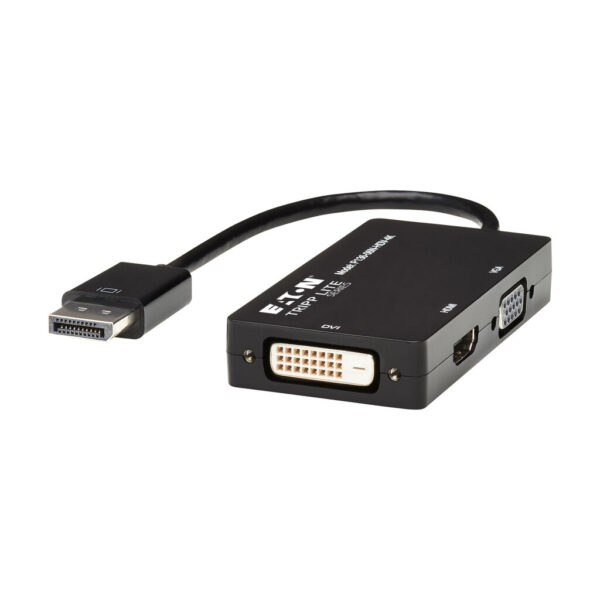dec3387b7705471a387be3a8ade2b558 Tripp Lite series DisplayPort to VGA/DVI/HDMI All-in-One Converter Adapter, DP ver 1.2, 4K 30 Hz HDMI