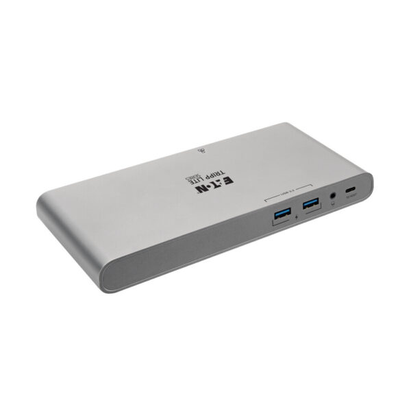 ded53a6bb517df1a1af3f340cc19ee54 Tripp Lite series USB-C Dock, Triple Display - 4K HDMI/DisplayPort, VGA, USB 3.x (5Gbps), USB-A/C Hub Ports, GbE, 100W PD Charging, EU/UK Power Supply