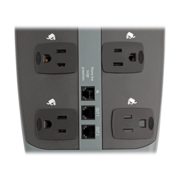 Tripp Lite series Protect It! 10-Outlet Surge Protector, 8 ft. (2.43 m) Cord, 3345 Joules, Tel/Modem/Coaxial Protection