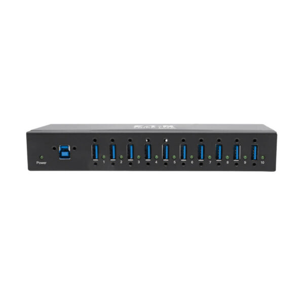 Tripp Lite series 10-Port Industrial-Grade USB 3.x (5Gbps) Hub - 20 kV ESD Immunity, Metal Housing, Mountable