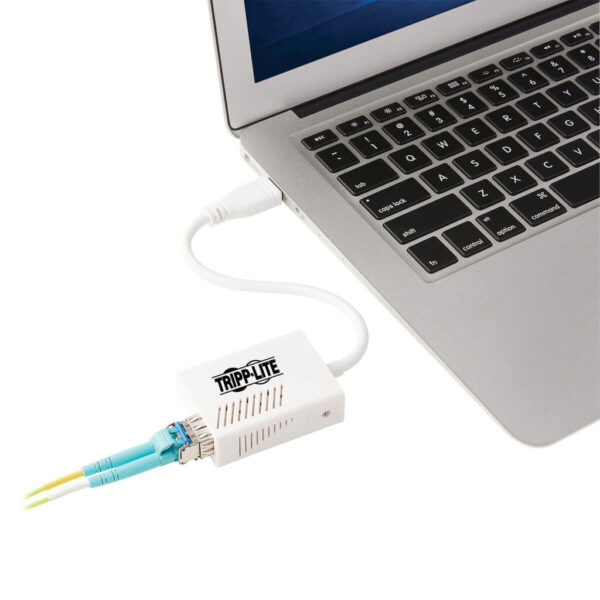 Tripp Lite series USB 2.0 Ethernet NIC Adapter - 10/100 Mbps, 100Base-FX, LC, Multimode Fiber, White