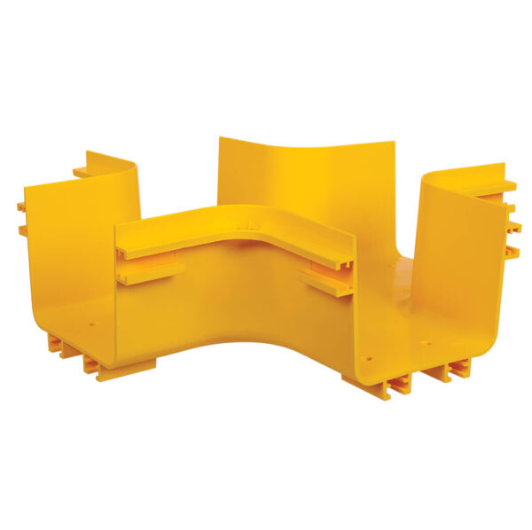 Tripp Lite series Toolless Horizontal 4-Way Junction for Fiber Routing System, 120 mm (5 in.)
