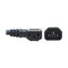 Tripp Lite series Power Extension Cord, Left-Angle C13 to C14 PDU Style - 10A, 250V, 18 AWG, 2 ft. (0.61 m), Black