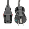 Tripp Lite series Hospital-Grade Power Cord, NEMA 5-15P to Locking IEC C13 - Green Dot, 10A, 125V, 18 AWG, 10 ft. (3.05 m), Black
