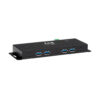 Tripp Lite series Industrial 7-Port USB-C Hub, USB 3.x Gen 2 (10Gbps), 4x USB-A & 3x USB-C Ports, 15Kv ESD Immunity, 2Kv Surge, TAA