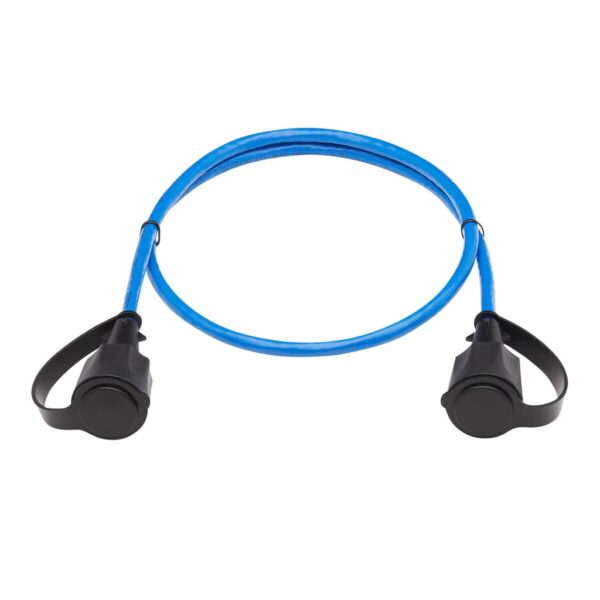 dfd1b923409581c41e9faa7246abd0d1 Tripp Lite series Industrial Cat6 UTP Ethernet Cable (RJ45 M/M), 100W PoE, CMR-LP, IP68, Blue, 3 ft. (0.91 m)