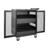 dfd5909ae146123a4cb96cf4105328b2 Tripp Lite series Multi-Device Charging Cart, 32 AC Outlets, Chromebooks and Laptops, Wall-Mount Option, Black