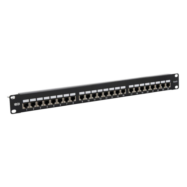 e00c2df06da024449a7457858d533d94 Tripp Lite series Cat5e/Cat6 24-Port Patch Panel - Shielded, Krone IDC, 568B, RJ45 Ethernet, 1U, TAA