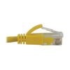 Tripp Lite series Cat6a 10G Snagless Molded Slim UTP Ethernet Cable (RJ45 M/M), PoE, Yellow, 6 in. (15 cm)