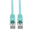 Tripp Lite series Cat6a 10G Snagless Shielded STP Ethernet Cable (RJ45 M/M), PoE, Aqua, 1 ft. (0.31 m)